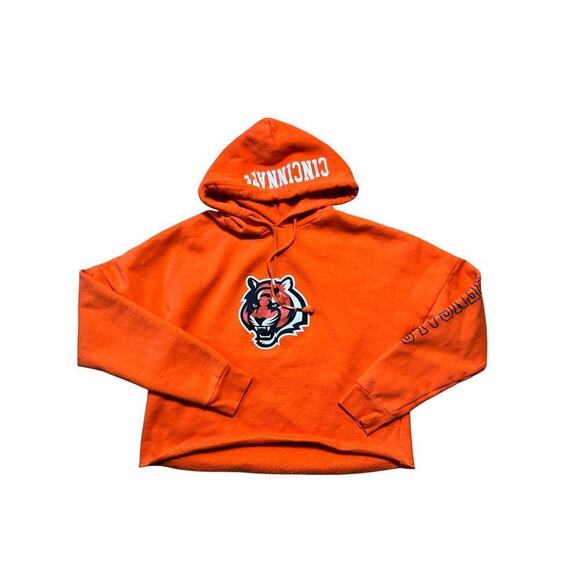 Cincinnati Bengals NFL Team Apparel women\'s Sweatshirt, Med; Football; cropped